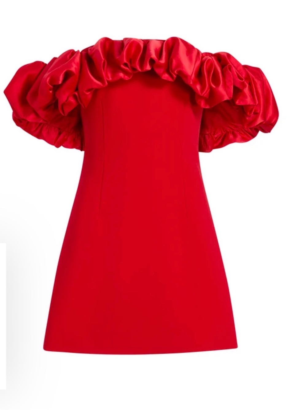 Likely Red Off-Shoulder Ruffle A-Line Dress for Girls